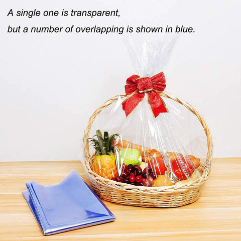 Legit Crisp Shrink Wrap Bags For Gift Baskets 40X47 Inch Xxlarge 5 Pack Real Clear Cello Pvc Poly Wraps Straight Up Mega Heavy Duty Smooth Seal Packaging