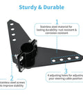 Steering Triangle For Newport NK-180S Kayak Motor Stainless Steel Construction with 4 adjustable holes and durable material
