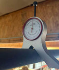 Magnetic Base Dial Protractor With Center Punch And Solid Steel Body, 360 Degree Range In Four 90 Degree Increments on pipe