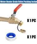 Lead Free Brass Water Heater Drain Valve With Full Port Design Three Quarter Inch MIP To Three Quarter Inch Garden Hose Thread