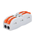Push In Wire Connectors 20 Pack Quick Electrical Cable Connectors 2 Pin For 28 To 12 AWG Cables 32A 600V