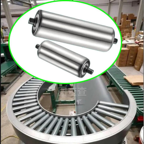 Straight Up Heavy Duty Gravity Conveyor Rollers Two Pack Galvanized Steel With Plug And Play Spring Bearings on conveyor setup