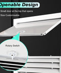Heavy Duty Aluminum Louvered Vent Access Panel Custom Cut Sizes For Drywall Hatch with openable design and rotary switch.