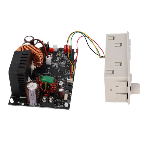 Adjustable 1200W DC CNC Regulated Power Supply internal components with digital control knobs, compact and durable design.