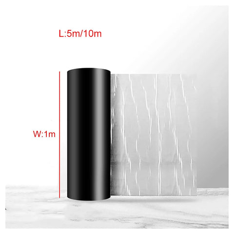 Heavy Duty Bitumen Sealing Tape With Reflective Aluminum Foil Backing, 5m/10m length, 1m width for waterproof repairs.
