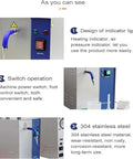 Hella Powerful 2200 Watt Jewelry Steam Cleaner for Rings Necklaces Watches and Dentures showcases control panel and stainless steel housing.