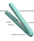 Portable Handheld Heat Sealer For Food Plastic Bags And Mylar Aluminum Foil Packaging Quick Warm Up Resealing Tool showing buttons and materials.