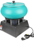 17 Inch Vibratory Tumbler Polishing And Grinding Machine For Jewelry Copper Aluminum Agate Wood Stone 220V 250W 12L Capacity Heavy Duty Bench Top Finishing Tool For Smooth Shine And Precise Shaping