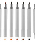Six Pack Dual Tip Leather Dye Marker Pens For No Sweat Shoe And Furniture Scratch Fix With Dope Colors And Clean Finish For Quick Easy Restore Jobs Around The Garage, showcasing various color tips.
