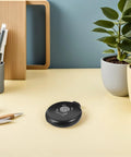 Quick Dry Fingerprint Ink Pad Mini Stamp Pads Two Pack Blue Mess Free Reusable Thumb Mark on office desk with plants.