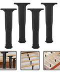 Six Pack Adjustable T Shaped Furniture Legs For Bed Frames Sofas Tables And Chairs Height Adjustable Black Plastic Support Legs