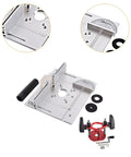 Built To Last Heavy Duty Aluminum Router Lift Kit With Smooth Manual Precision Dial Control, rugged mounting plate and accessories.
