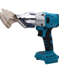Brushless Electric Metal Shear With 360 Rotating Head And Variable Speed, showcasing metal blades and ergonomic handle.