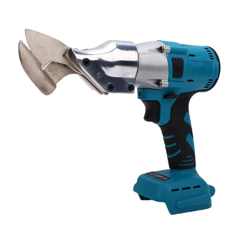 Brushless Electric Metal Shear With 360 Rotating Head And Variable Speed, showcasing metal blades and ergonomic handle.