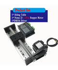 Pulley Linear Guide Rail Slide Stage With Double Linear Rail 100 To 1000 mm Stroke Side Sliding Table 1.2 Nm Motor Drive Kit 100 mm SFU1204