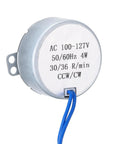 Go-To Small Synchronous Motor 100-127V AC 30-36 RPM Gear Motor 4W metal case with wires for appliances