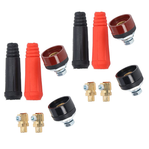 Durable Welding Cable Connector Set With Quick Fit Plug And Socket For Secure Electrical Transfer Oxidation Proof ABS Material