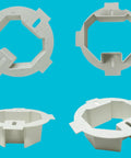 Ceiling Box Extender Kit 1 Pack Extends 3.5 Inch And 4 Inch Round Or Octagonal Electrical Boxes Up To 1.5 Inch UL Listed Plastic