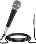 Stage And Studio Dynamic Cardioid Microphone With Built-In Pop Filter, Rugged Zinc Alloy Body, includes 15-Foot XLR Cable, coiled view