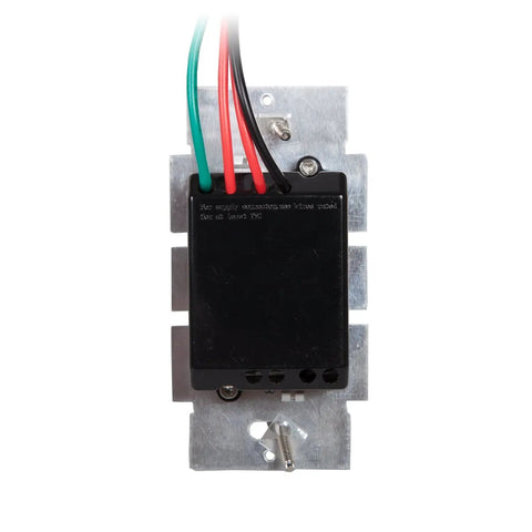 Back view of LED Slide Dimmer Rocker Switch For 3-Way And Single Pole, No Fuss Dimming, Easy Install with visible wiring.