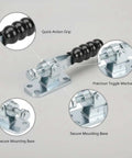 Compact 2.77 Inch Zinc Plated Toggle Clamp for woodworking and welding with secure mounting base and quick-action grip
