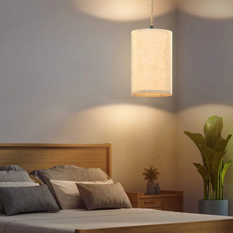 Hemp Rope Plug In Wall Lights Set Of Two With Wood Shelf Brackets Farmhouse Pendant Sconces For Bedroom Neutral Decor above bed