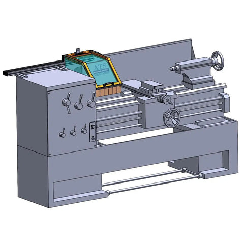 Top Notch Metal Lathe Safety Guard Featuring A Hinged Twelve Inch Chuck Shield Designed For Quick Clean Install On Small To Mid Shop Lathes With Adjustable Front Rear Brackets Built Tough Made In Usa
