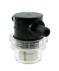 Go-To Inline Water Pump Filter 3/8 Inch Hose Barb For Sprayers And High Pressure Cleaners, stainless steel screen, nylon shell