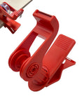 Versatile Adjustable Tape Dispenser With Precision Ribbon Cutter And Tough Locking Clip For Boss Mode Desk Organization, red design