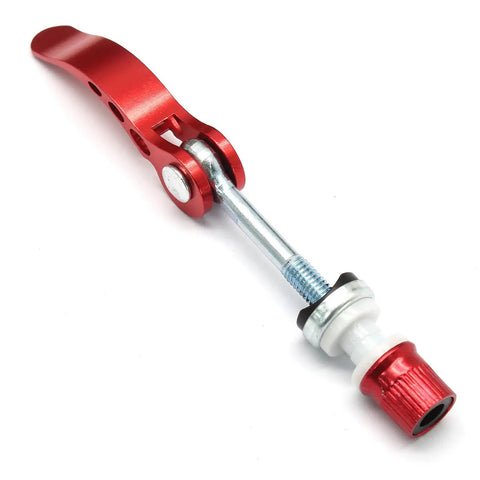 High Strength Aluminum Bike Seat Post Quick Release Pin M6x65mm Clamp Bolt Red with Quick Release Mechanism and Lightweight Construction