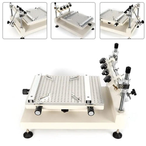Solder Paste Printer 300x400mm Pro Grade High Precision SMT PCB Stencil Printing Machine Manual Printer With Height Adjustable Platform