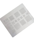 Universal BGA Reballing Solder Paste Stencil Kit For Phone IC Repair, stainless steel mesh template with various hole sizes