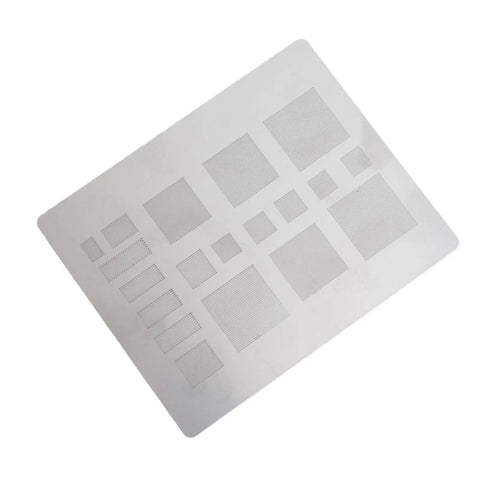 Universal BGA Reballing Solder Paste Stencil Kit For Phone IC Repair, stainless steel mesh template with various hole sizes