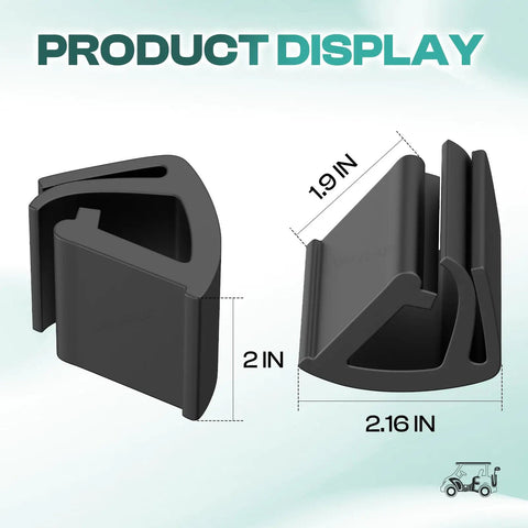Universal Golf Cart Windshield Retaining Clips Set Of 2 For Top Windshield Slip On Wrap Around Clamps Heavy Duty Dimensions