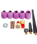 Pro Grade 13 Piece TIG Welding Accessory Kit with Gas Lens, Collet Body, 45V44 Nozzle, 53N58 Nozzle for WP9 WP20 WP25 Torches