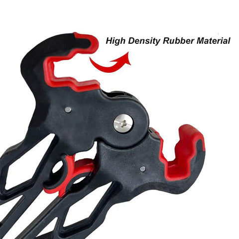 Close-up of Folding Archery Bow Stand For Compound Bows With Non Slip Grip showing high density rubber grips