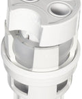 Pulse-Flo Rotating Nozzle Assembly Replacement For Jet-Air III Systems, white, showing detailed top view and twin openings