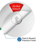 Rotating 6 In 1 Privacy Door Sign For Office And Home showing 'Do Not Disturb' option with peelable cover detail