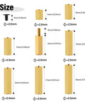 Image showing size chart of 64 Piece Brass Spacers Standoffs Screws Kit For Raspberry Pi 5 And M.2 NVMe PCIe Peripheral Board.