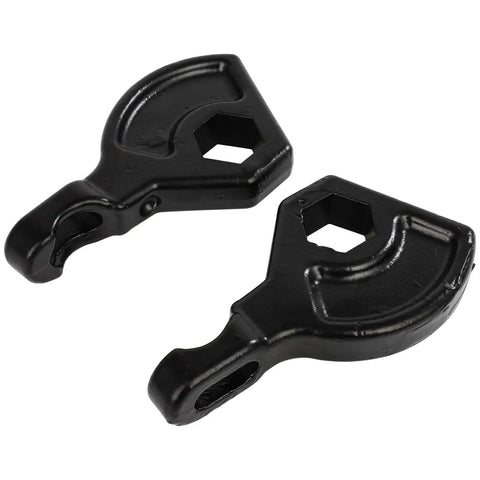Close-up of black torsion keys from Leaf Spring Kit 842313 For 1997-2003 Dodge Dakota 4x4 Front 3 Inch Torsion Key Leveling Lift Suspension Upgrade Replacement Parts Direct Fit For A Smooth Ride and Reliable Handling.
