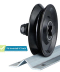 Skelang 4-inch V-groove sliding gate wheel with double bearings for inverted V track