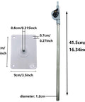 Electronic Drum Module Mount Holder With Adjustable Rod Plate dimensions shown