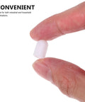 Top Shred Yardwe 100 Pcs Flexible White PVC Bolt End Caps Round Tube Protectors held between fingers