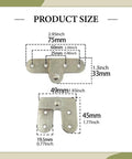 Folding Hinge For Iron Tables And Doors, Reliable Heavy Duty Compact Support, hardware dimensions shown for easy install