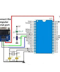 Diagram showing Five Pack RS232 To TTL Converter Modules With MAX3232 Chip COM Serial Port Board 3.3V To 5V connections.