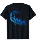Outrigger Canoe Native Hawaiian Tee With Polynesian Tribal Art And Maori Style Canoe Graphic For Men Ocean Vibe Hawaiian Tribal Shirt