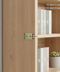 Flat Steel Connector Plate For Wood Repair To Fix Cabinets And Bookshelves, 3.15 x 1.5 Inch Cold Rolled Bracket on bookshelf