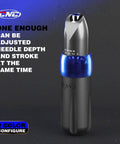 Rotary Tattoo Pen Machine P6 With Five Level Stroke Settings And Custom X-I Motor, Gray Finish