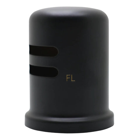 Skirted Air Gap Cap Matte Black Solid Brass One And Five Eighths Inch Diameter And Two And Quarter Inches High Fits Standard Air Gap Bodies Cap Covers Entire Gap For Flush Sink Mount For Dishwasher Use