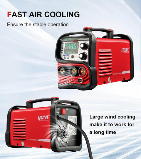 Dual Voltage 110 Volt 220 Volt 145 Amp MIG TIG Stick Welder 3 In 1 Flux Core Gasless Welder With LCD Inverter Portable